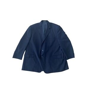 Hardwick Clothes Mens Navy Pinstripe Suit Jacket Blazer Made in USA 52R